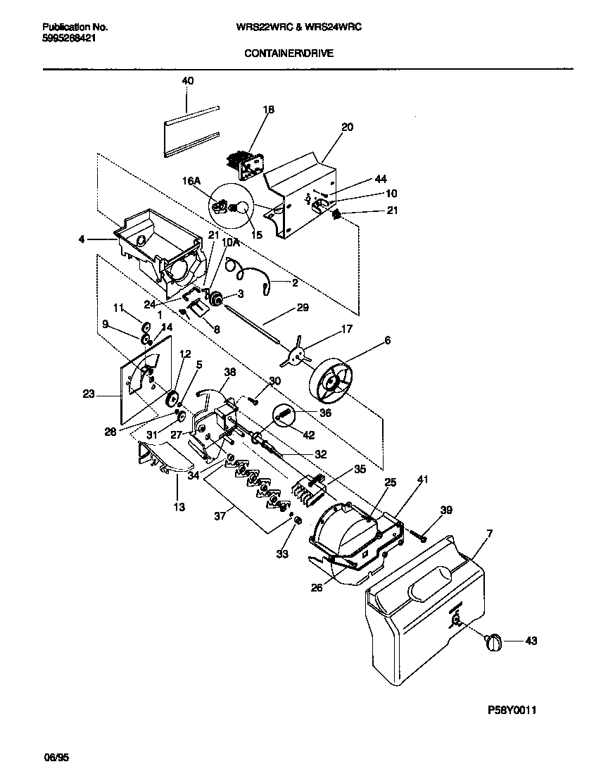 White-Westinghouse WRS22WRCW0 container/drive diagram
