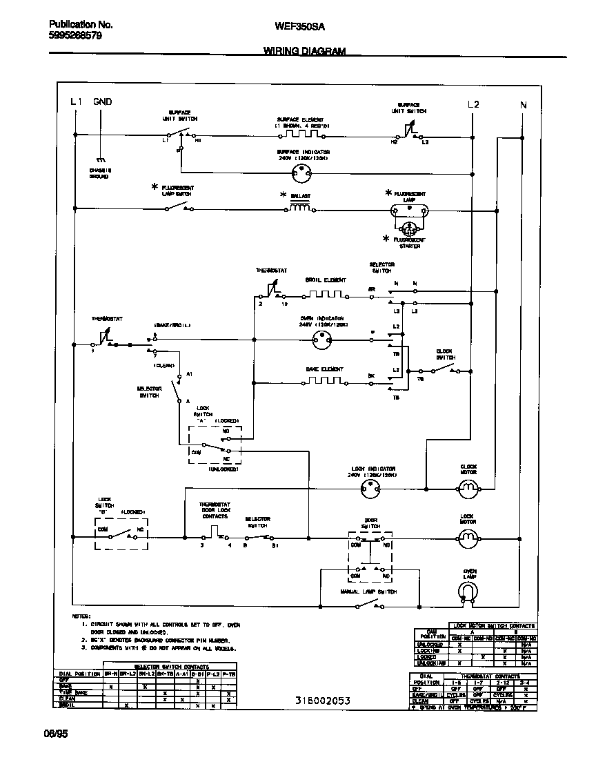 White-Westinghouse WEF350SADB wiring diagram diagram
