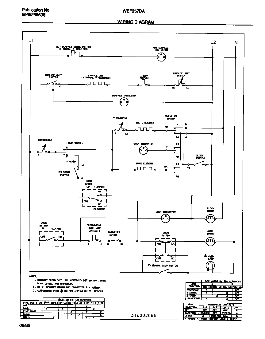 White-Westinghouse WEF357BADB wiring diagram diagram
