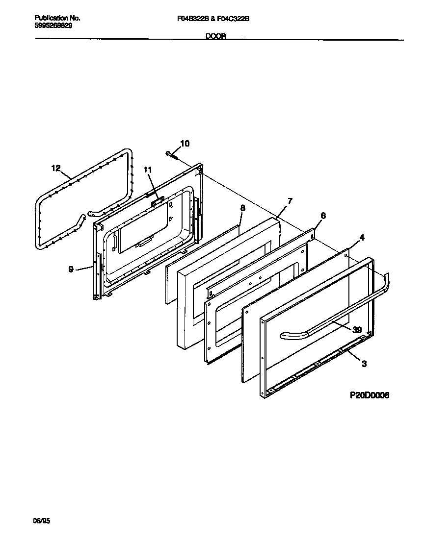 Frigidaire F04B322BDB door diagram