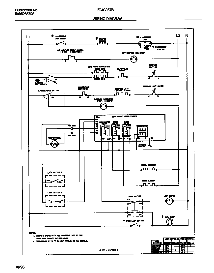 Frigidaire F04C367BTB wiring diagram diagram