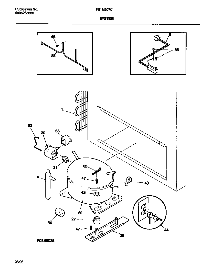 Frigidaire F81M207CW0 system diagram