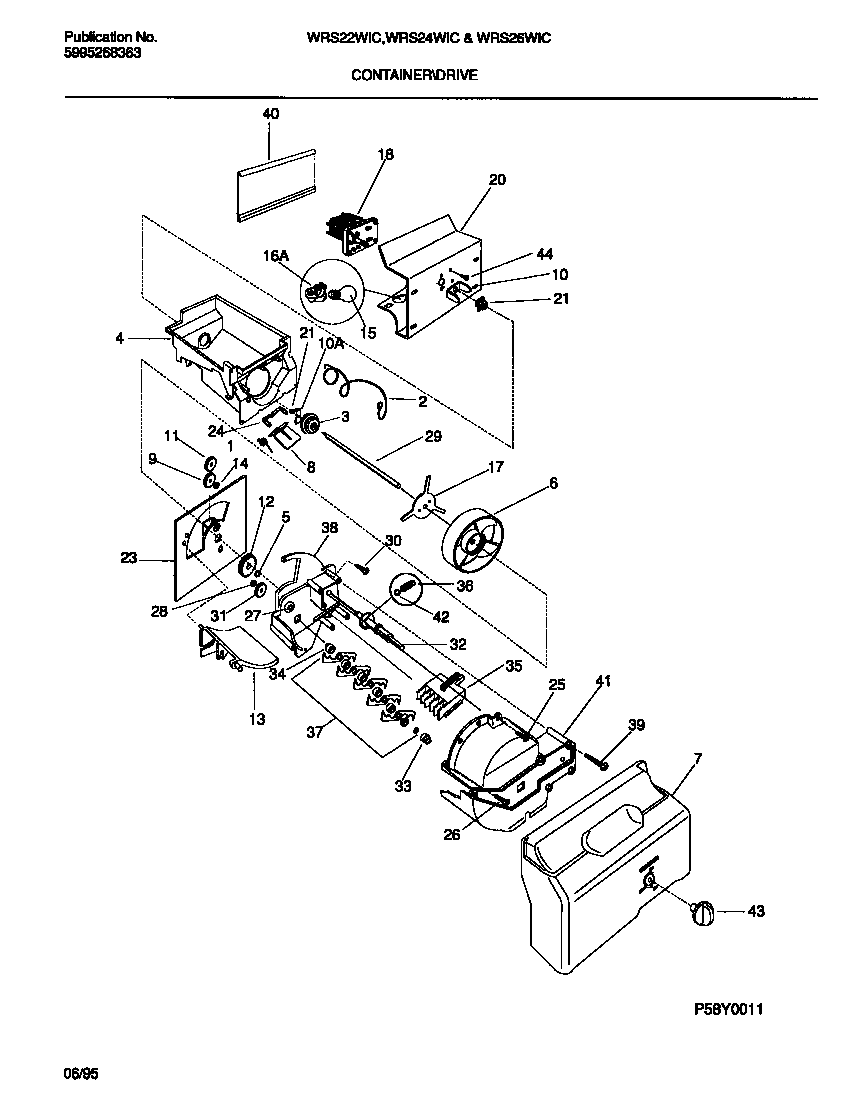 White-Westinghouse WRS24WICW0 container/drive diagram