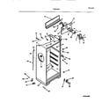 Frigidaire FPD19TPW1 cabinet w/fan assembly diagram