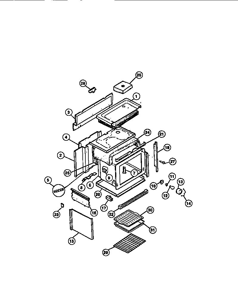 Frigidaire RG533DH3 oven liner, side panels diagram