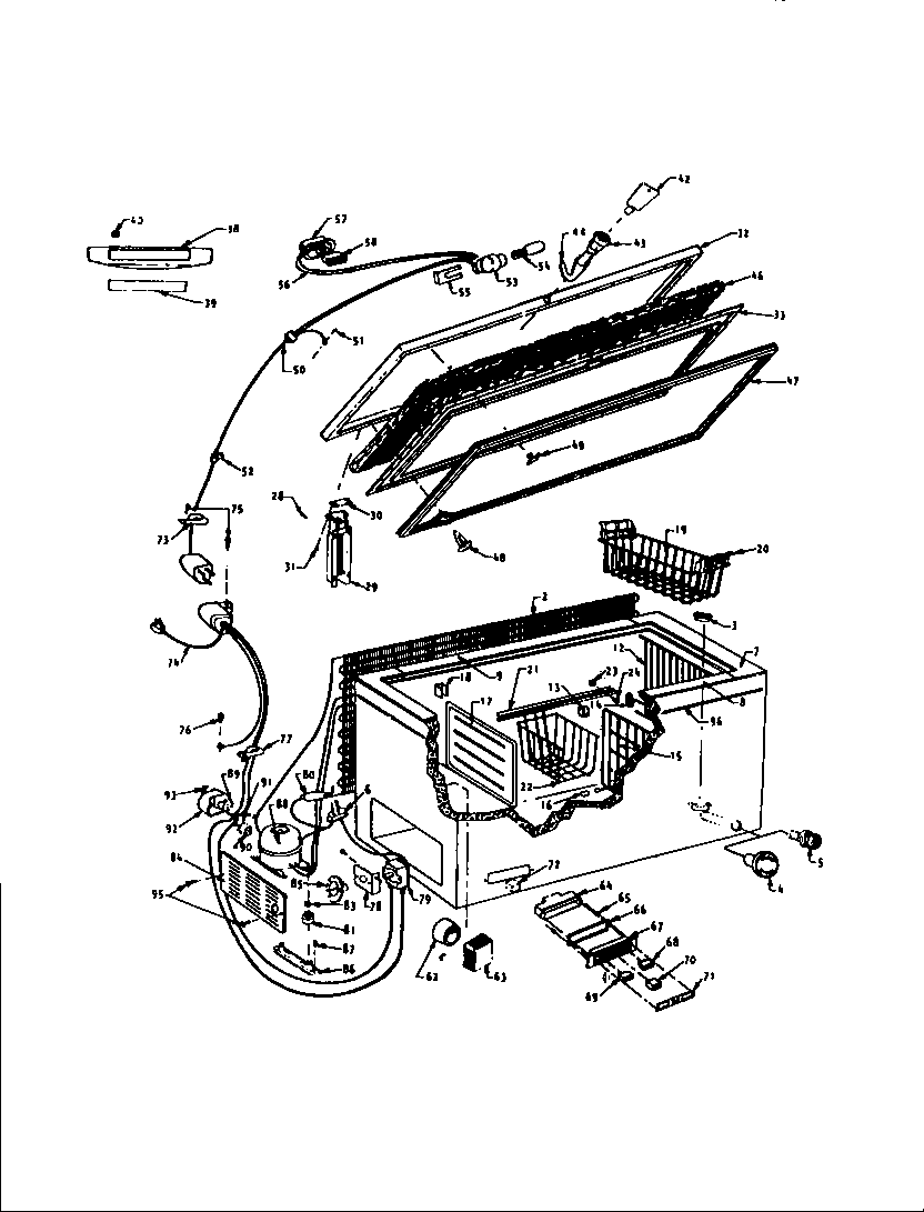 White-Westinghouse FC236JTW2 cabinet, system, unit diagram
