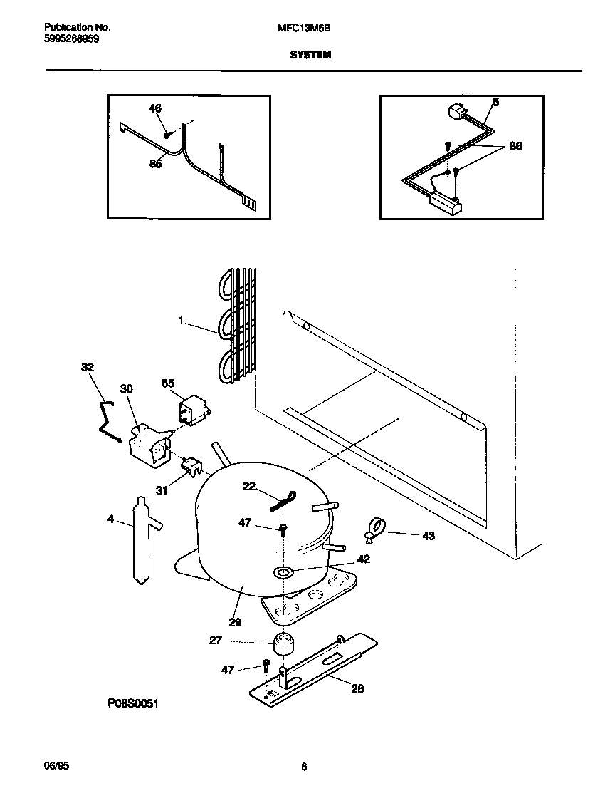 Universal/Multiflex (Frigidaire) MFC13M6BW0 system diagram