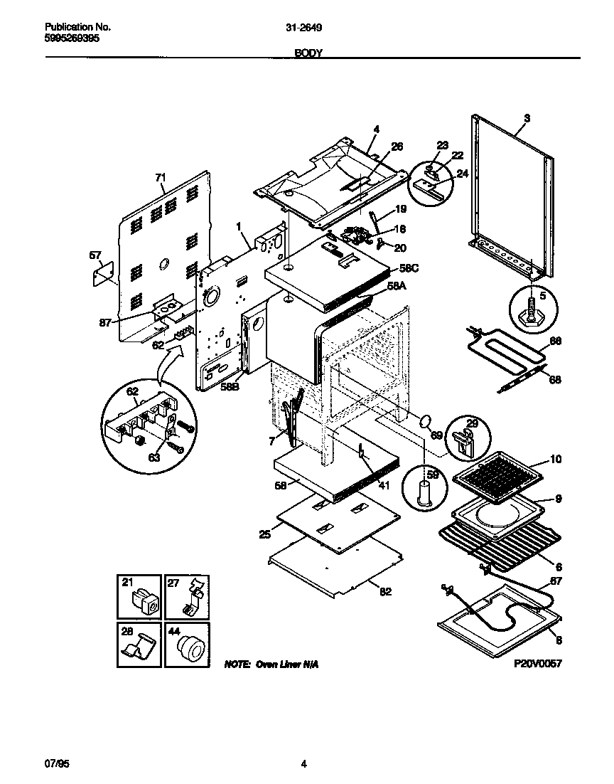 Tappan 31-2649-23-10 body diagram
