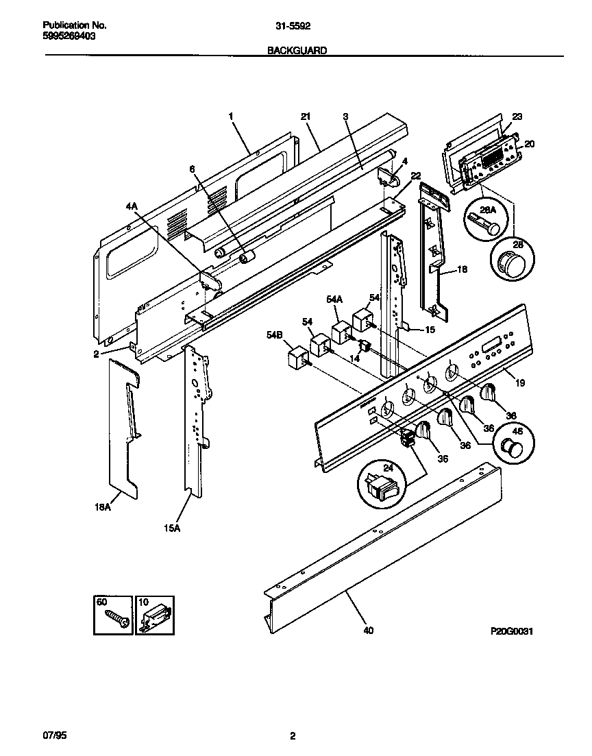 Tappan 31-5592-18-03 backguard diagram