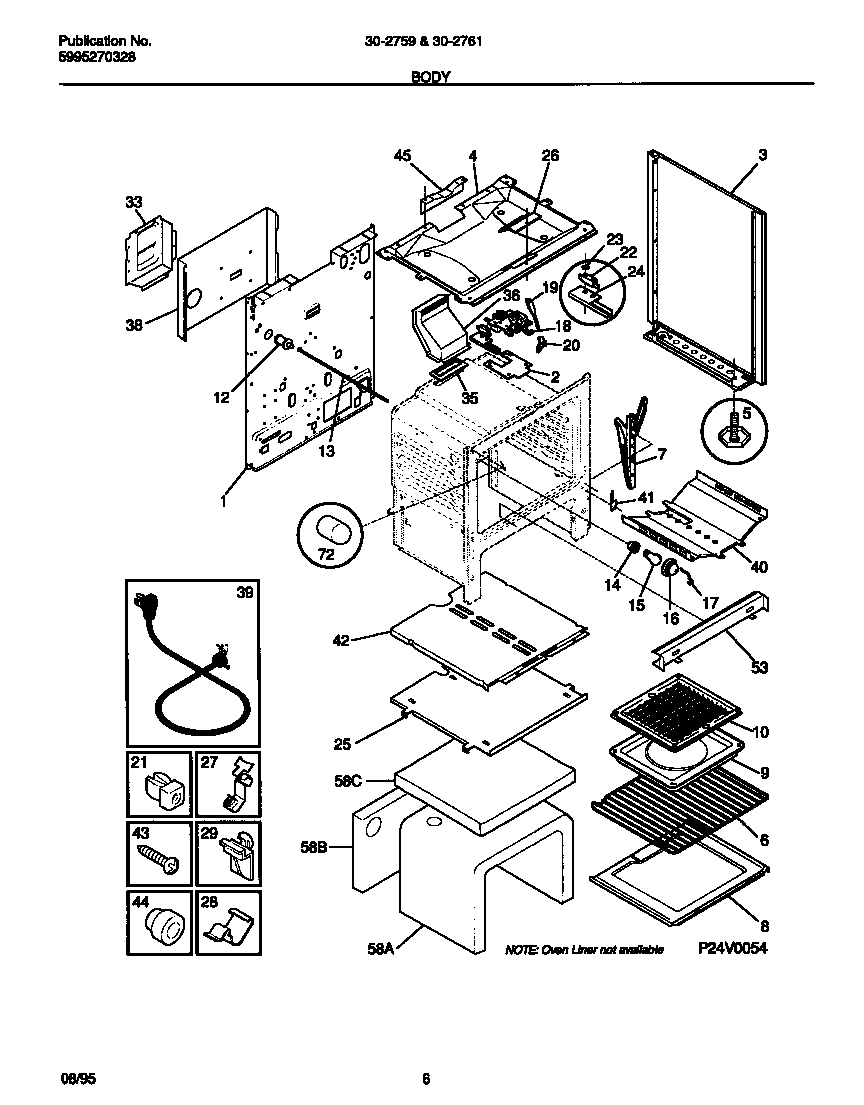 Tappan 30-2759-00-10 body diagram