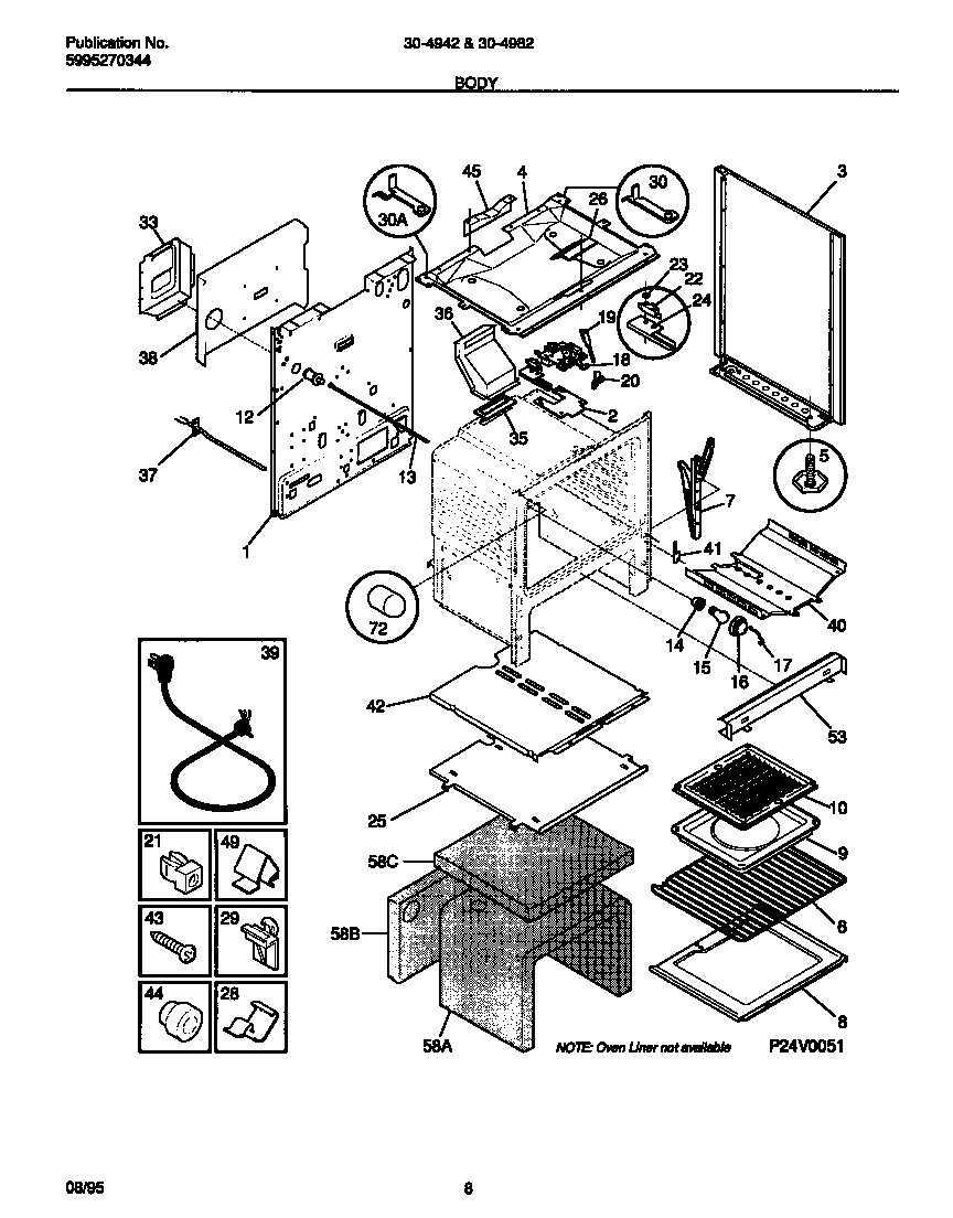 Tappan 30-4982-00-05 body diagram