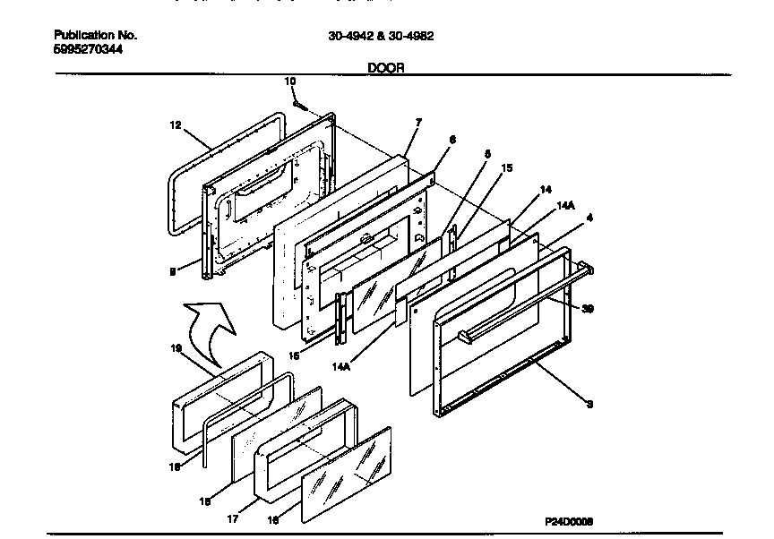 Tappan 30-4982-00-05 door diagram