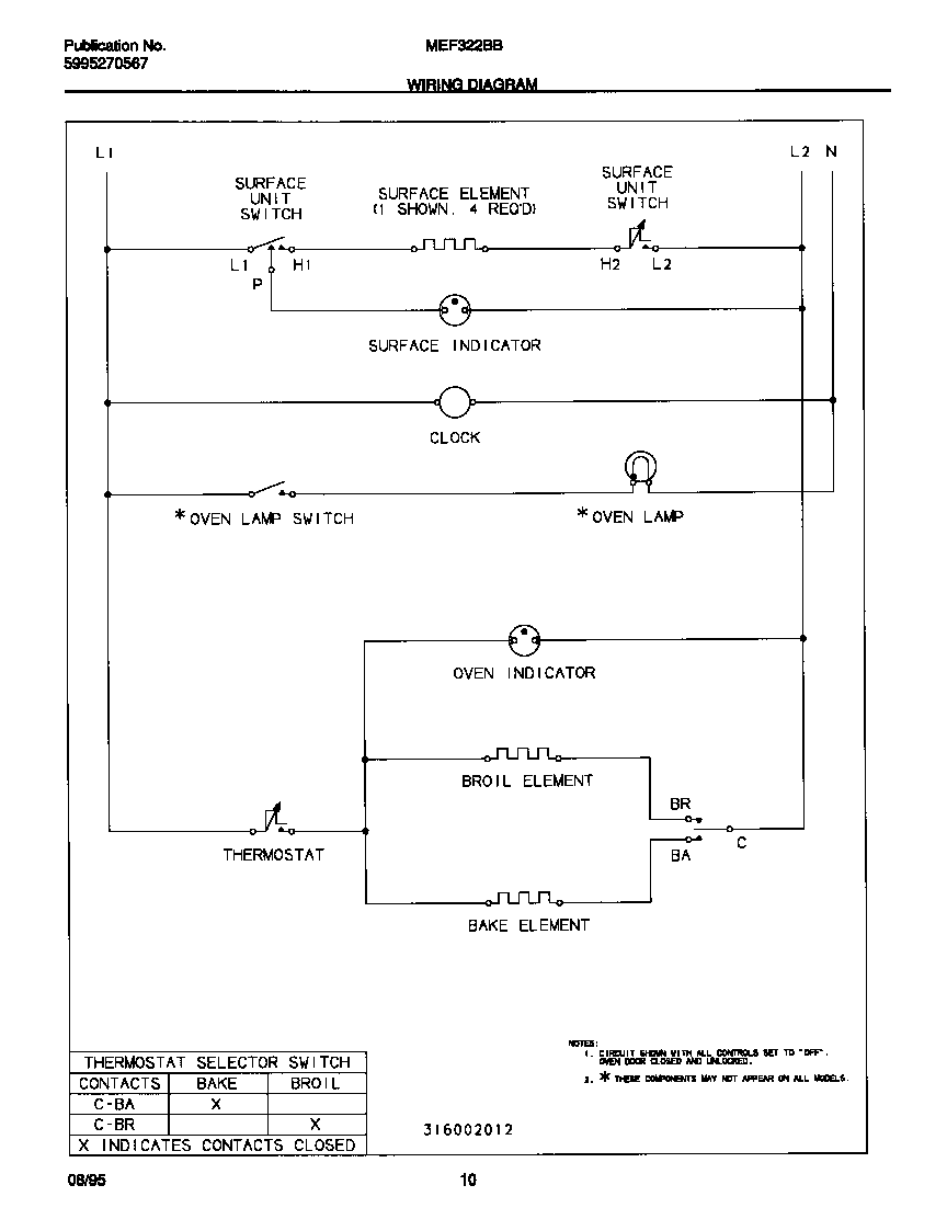 Universal/Multiflex (Frigidaire) MEF322BBDD wiring diagram diagram