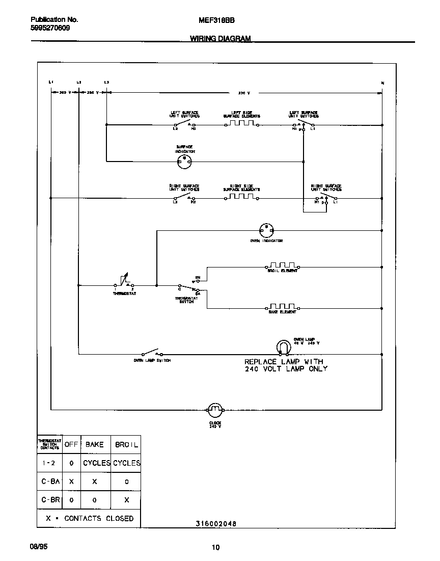 Universal/Multiflex (Frigidaire) MEF318BBDB wiring diagram diagram