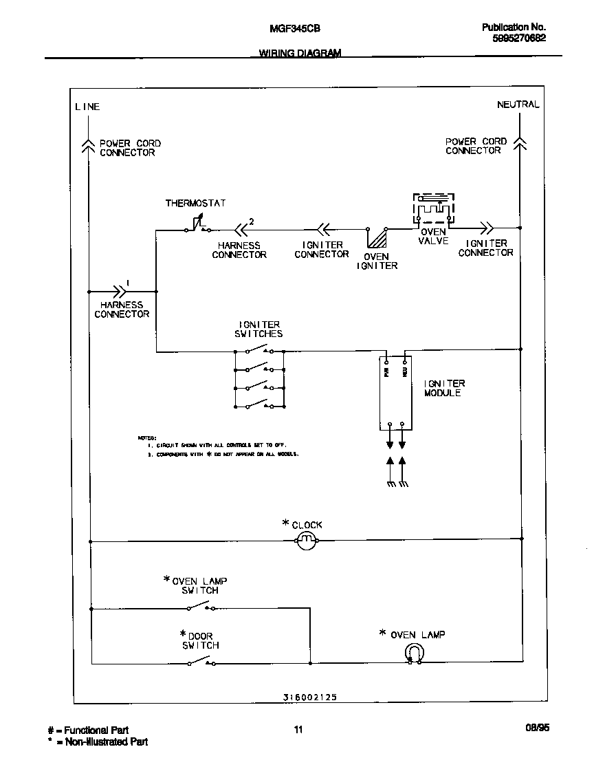 Universal/Multiflex (Frigidaire) MGF345CBSC wiring diagram diagram