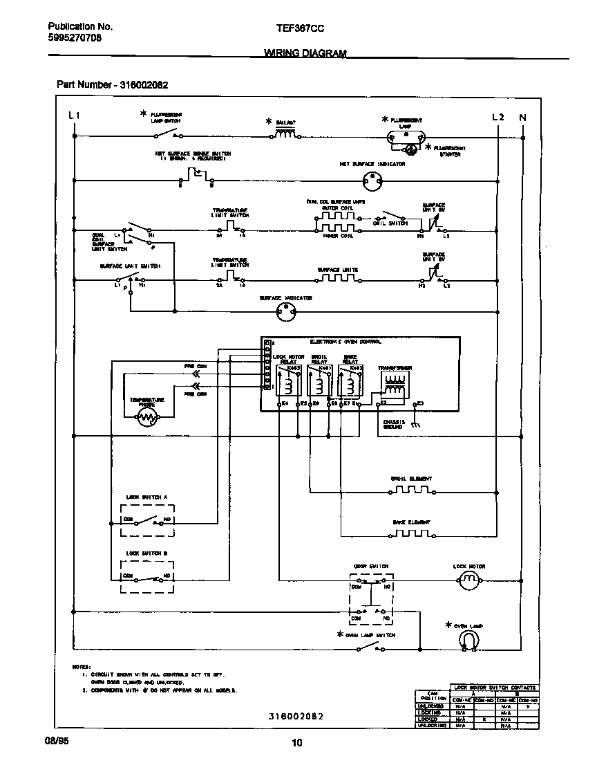 Tappan TEF367CCSA wiring diagram diagram