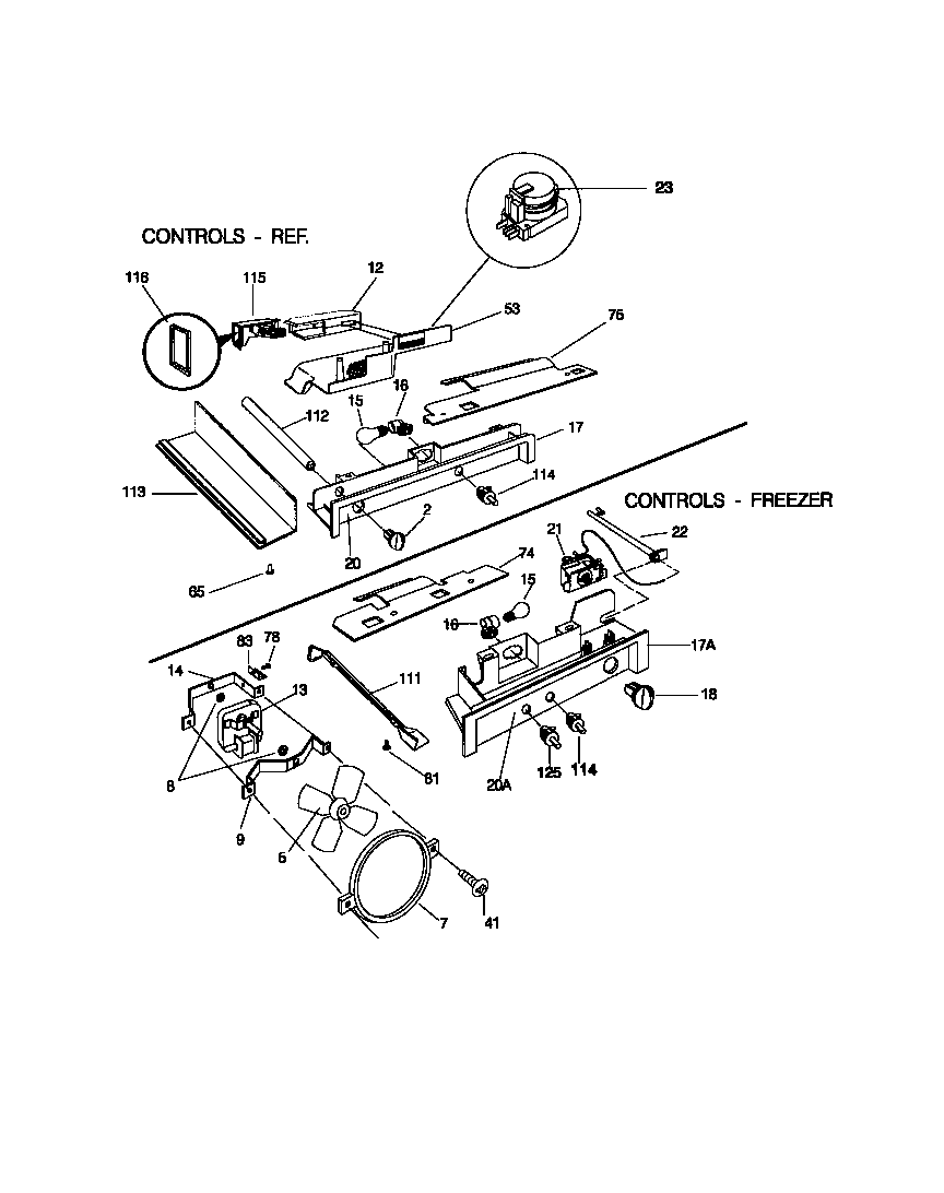 Frigidaire F45WR22CW1 controls diagram