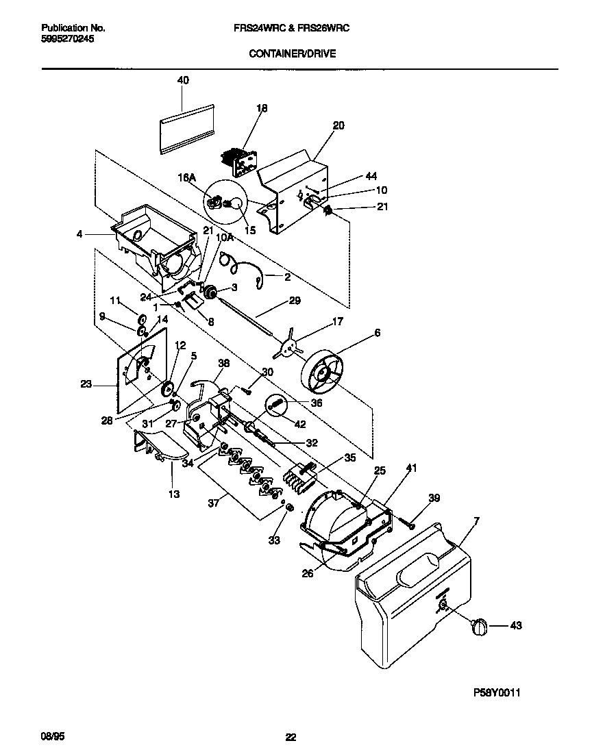 Frigidaire FRS24WRCD1 container/drive diagram