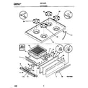 Universal/Multiflex (Frigidaire) MGF322BBWC top/drawer diagram
