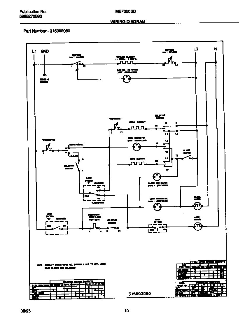 Universal/Multiflex (Frigidaire) MEF350SBWD wiring diagram diagram