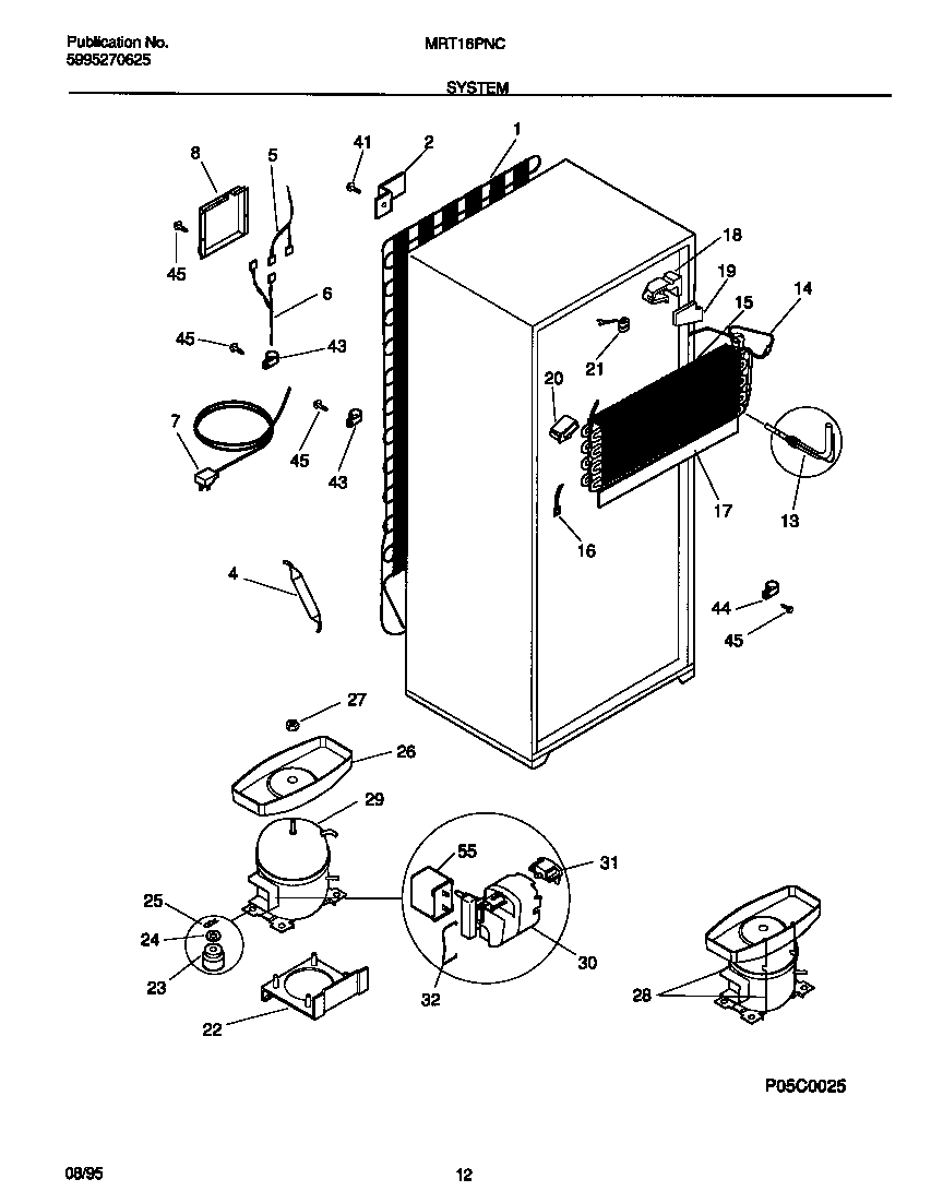 Universal/Multiflex (Frigidaire) MRT16PNCZ0 system diagram