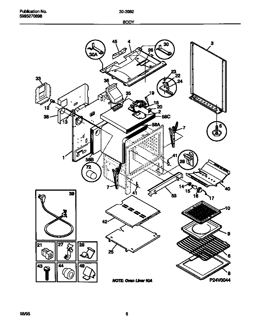 Tappan 30-3982-00-06 body diagram