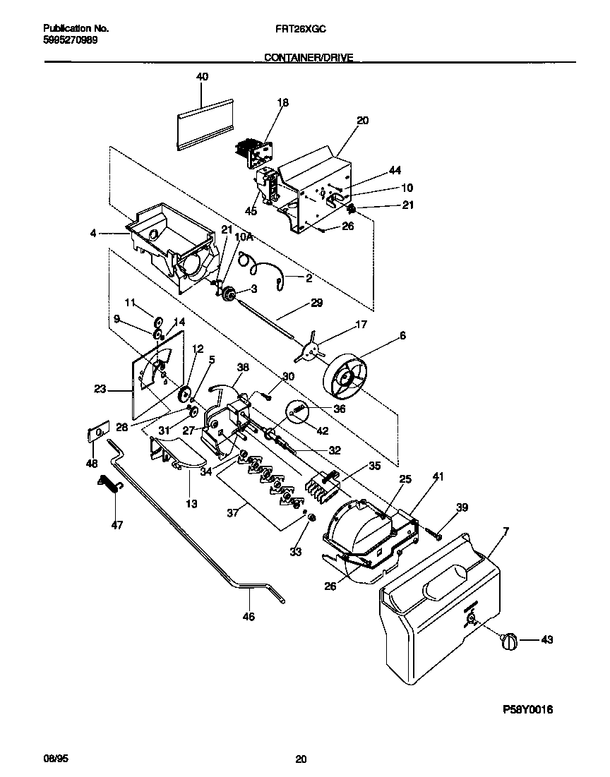 Frigidaire FRT26XGCD1 container/drive diagram