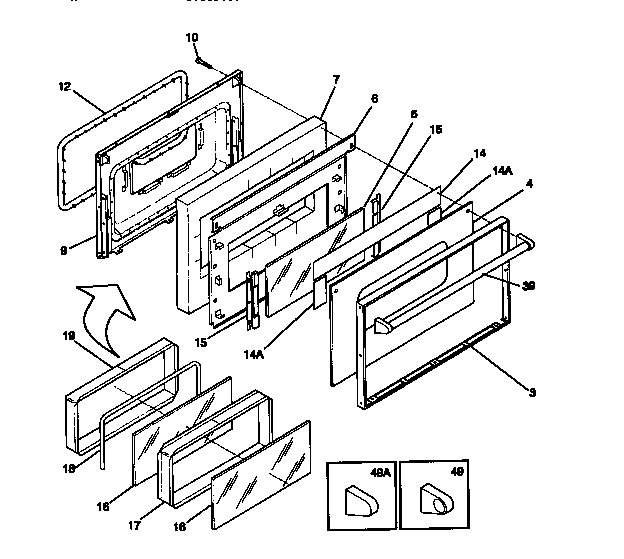 Tappan 30-4282-00-04 door diagram