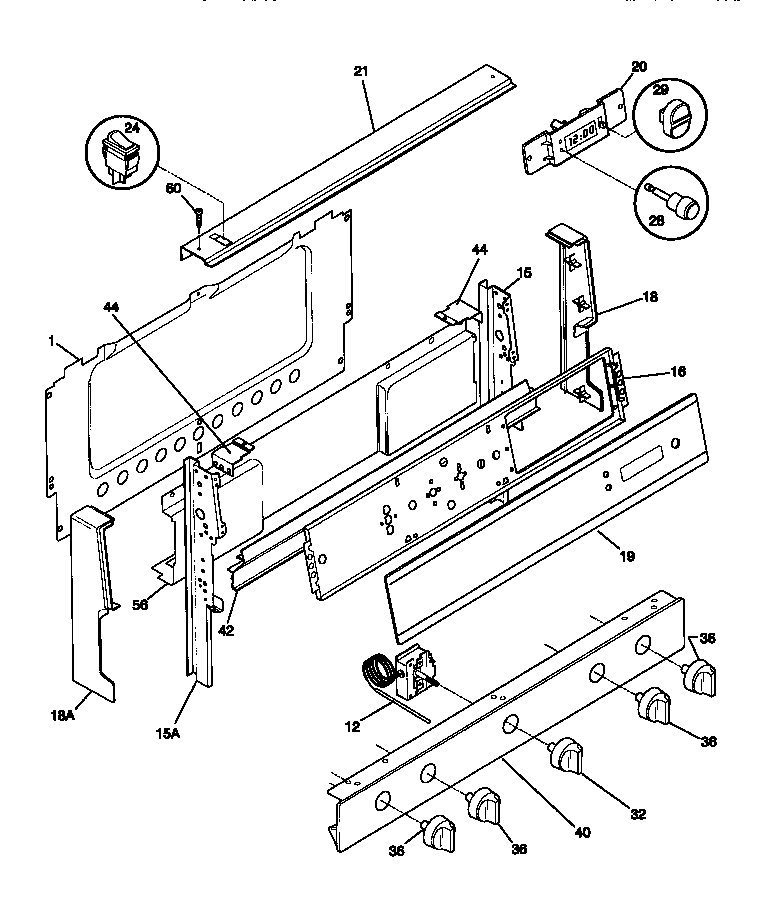 Tappan TGF335BCWA backguard diagram