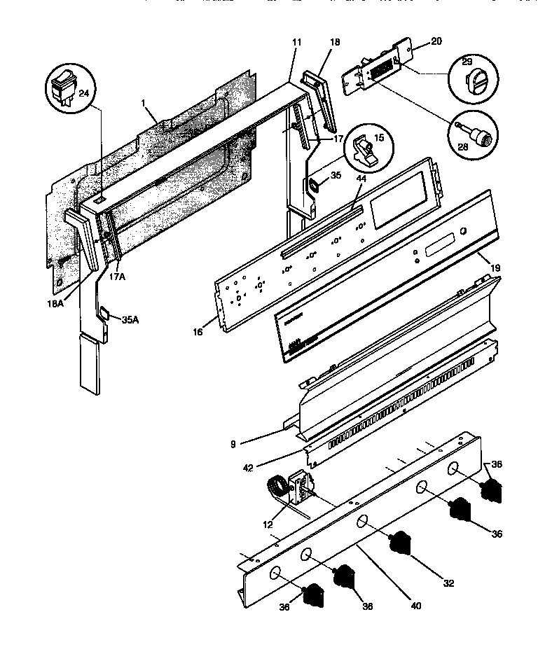 Tappan 30-2232-23-04 backguard diagram
