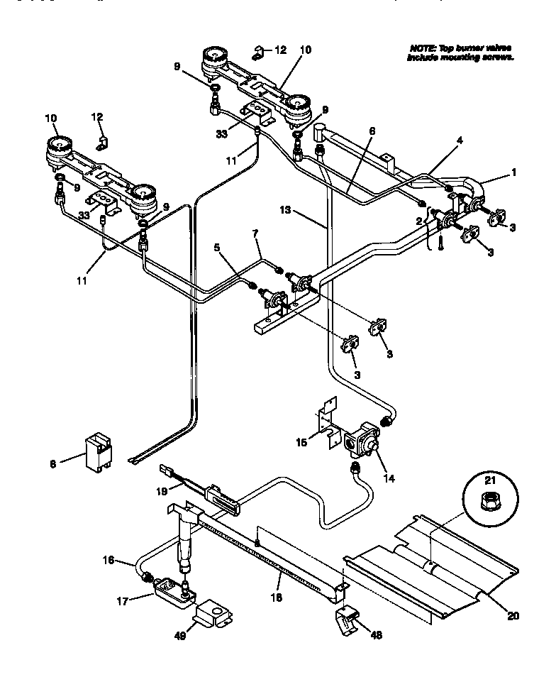Tappan 30-2232-23-04 burner diagram