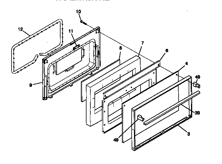 Tappan 30-2232-23-04 door diagram