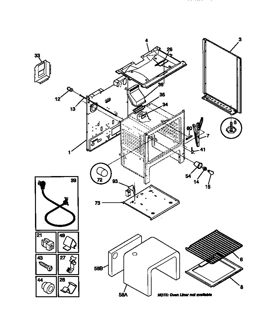 Tappan 30-3053-00-03 body diagram