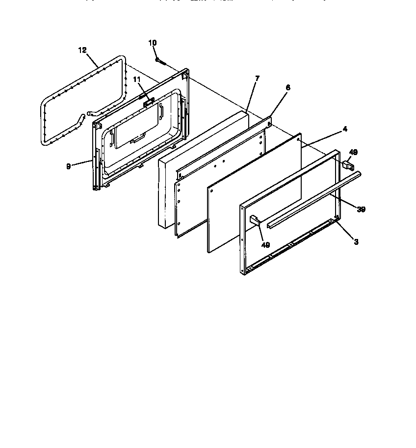 Tappan 30-3053-00-03 door diagram