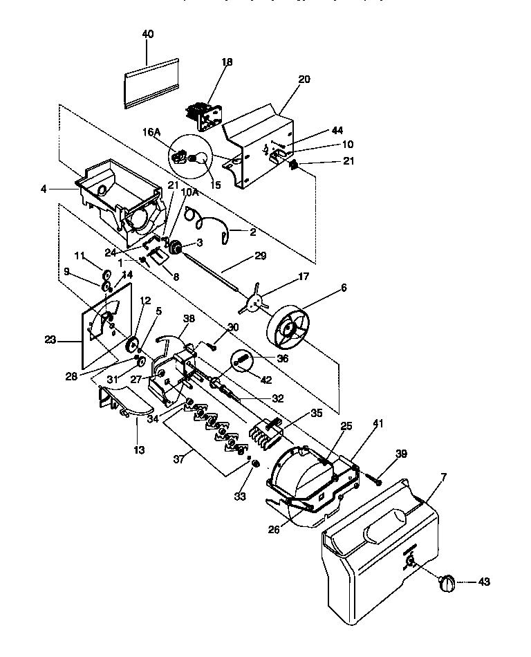 Gibson GRS22WNCW1 ice container diagram