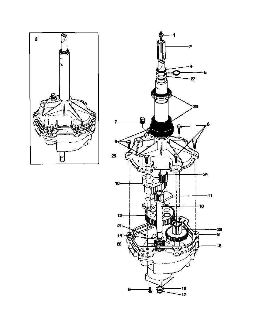 White-Westinghouse WWX645RBD2 transmission diagram
