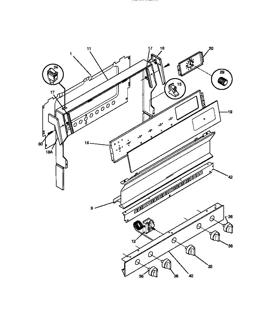 Gibson GGF322BBDC backguard diagram