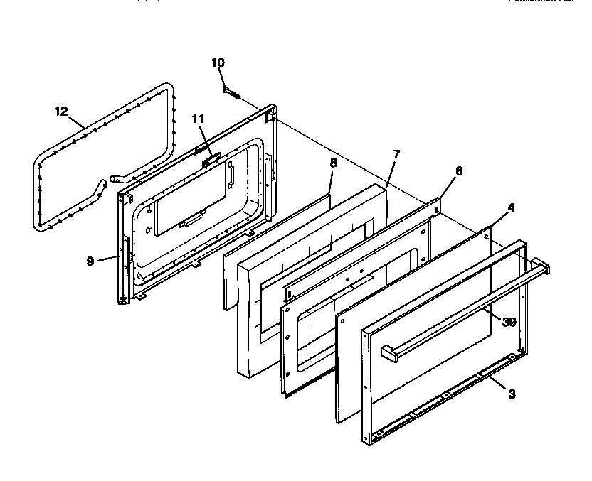 Gibson GGF322BBDC door diagram