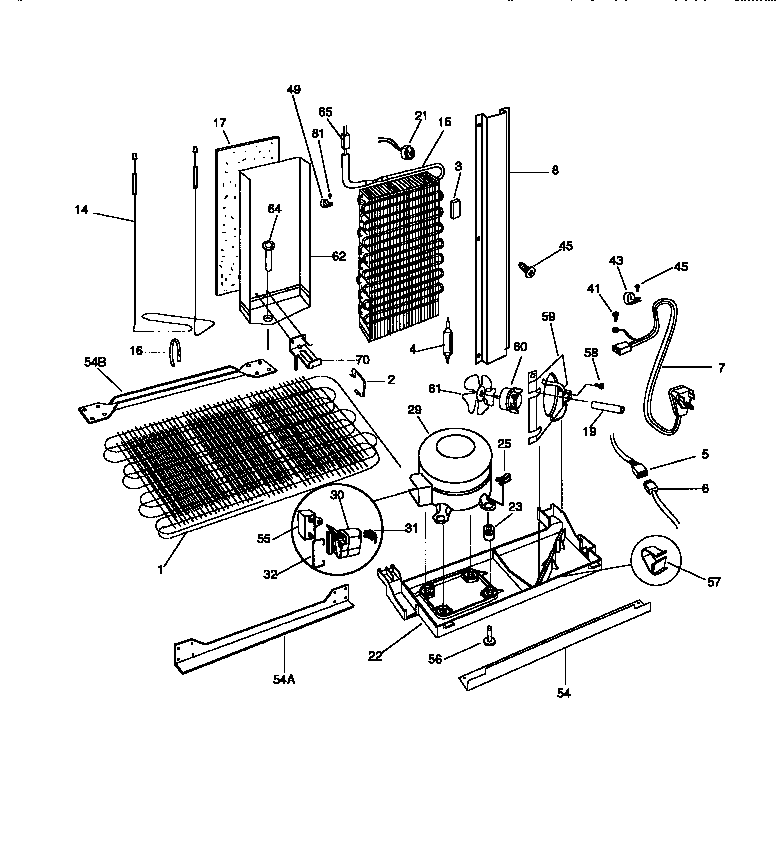 Frigidaire FRS22WNCD1 system diagram