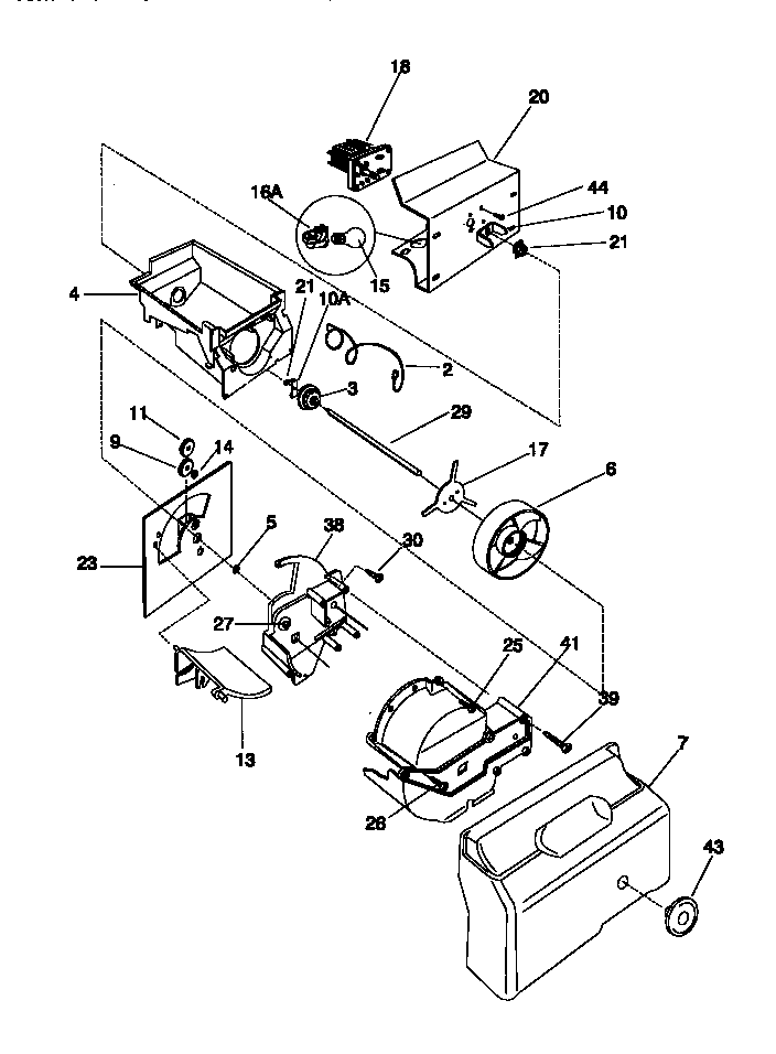 Frigidaire FRS22WNCD1 container/drive diagram