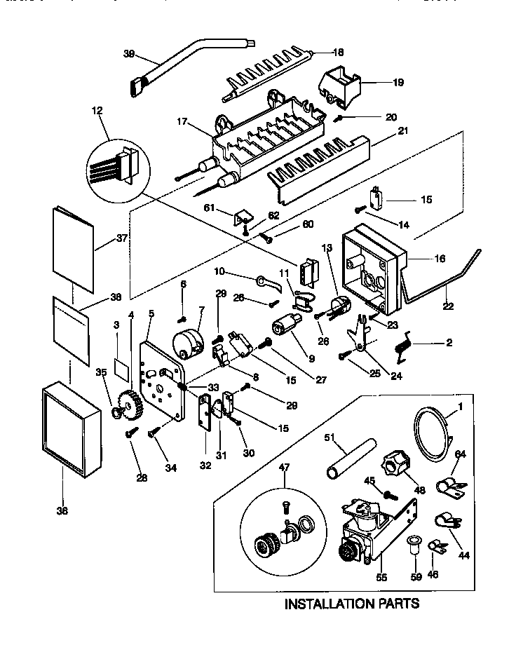 Frigidaire F45WP26CD1 ice maker diagram