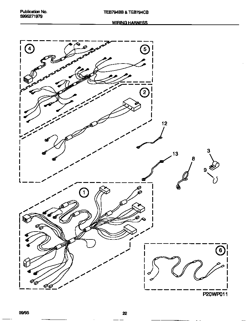 Tappan TEB794BBBB wiring harness diagram