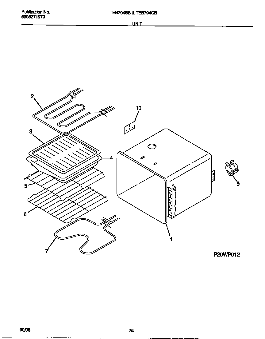 Tappan TEB794BBBB unit diagram