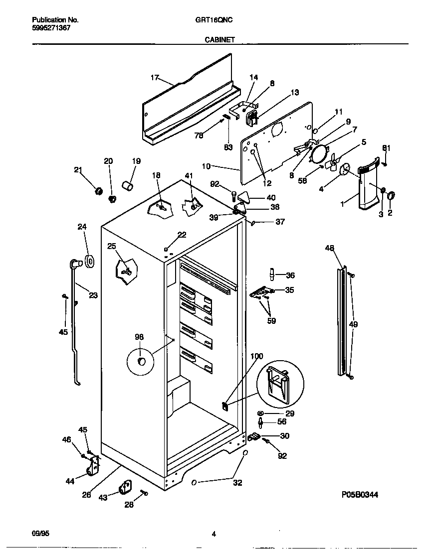 Gibson GRT16QNCW0 cabinet diagram