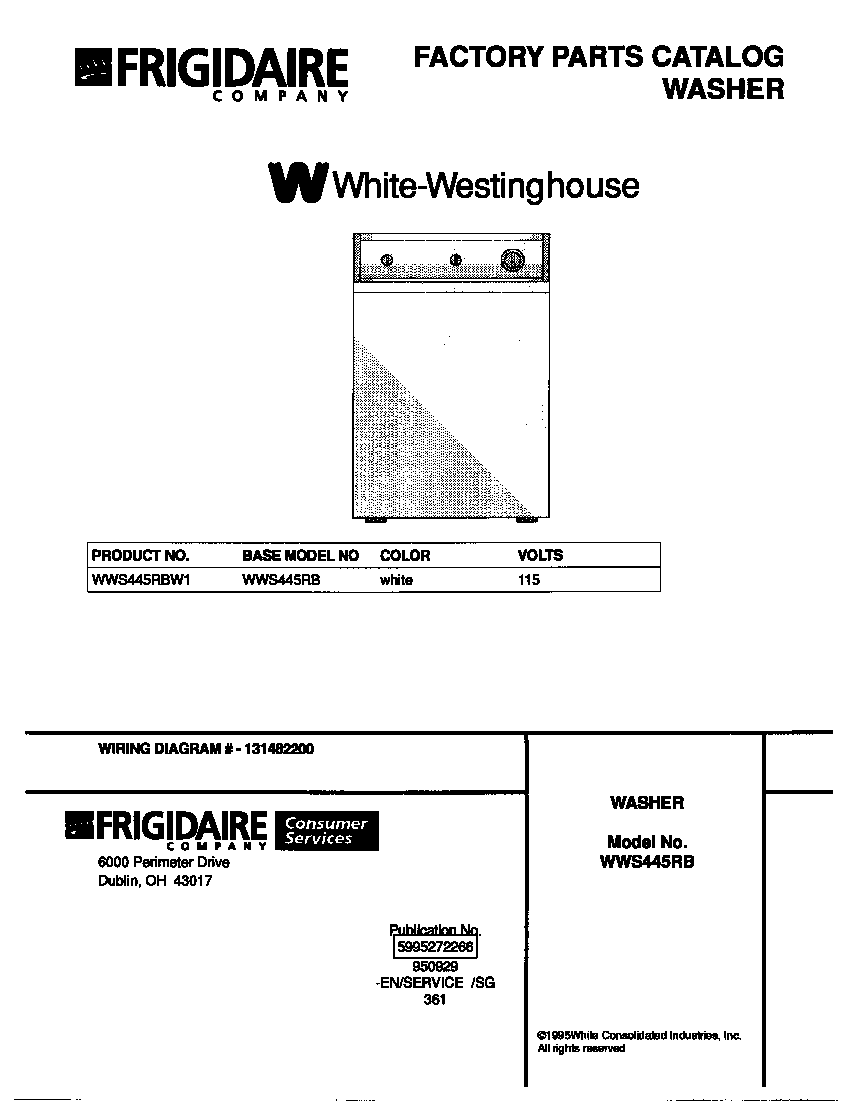 White-Westinghouse WWS445RBW1 cover diagram