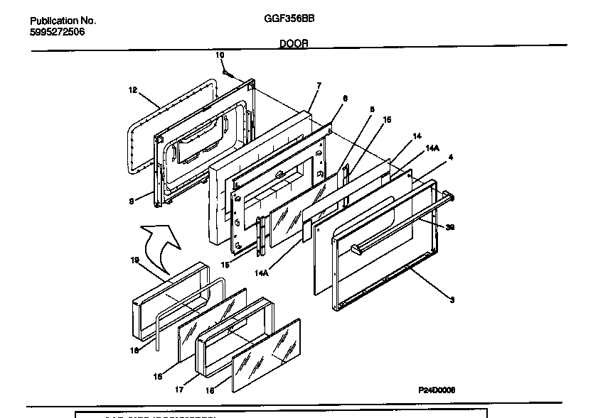 Gibson GGF356BBDC door diagram