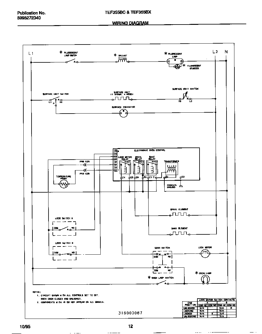 Tappan TEF355BXDA wiring diagram diagram