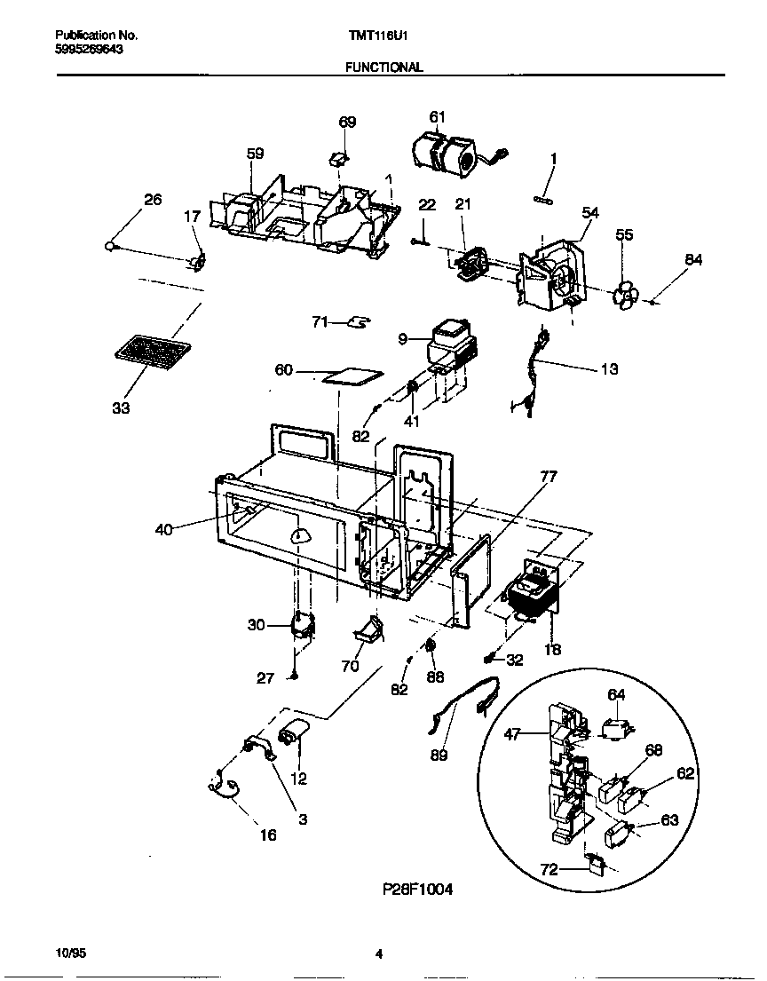 Tappan TMT116U1B0 functional diagram