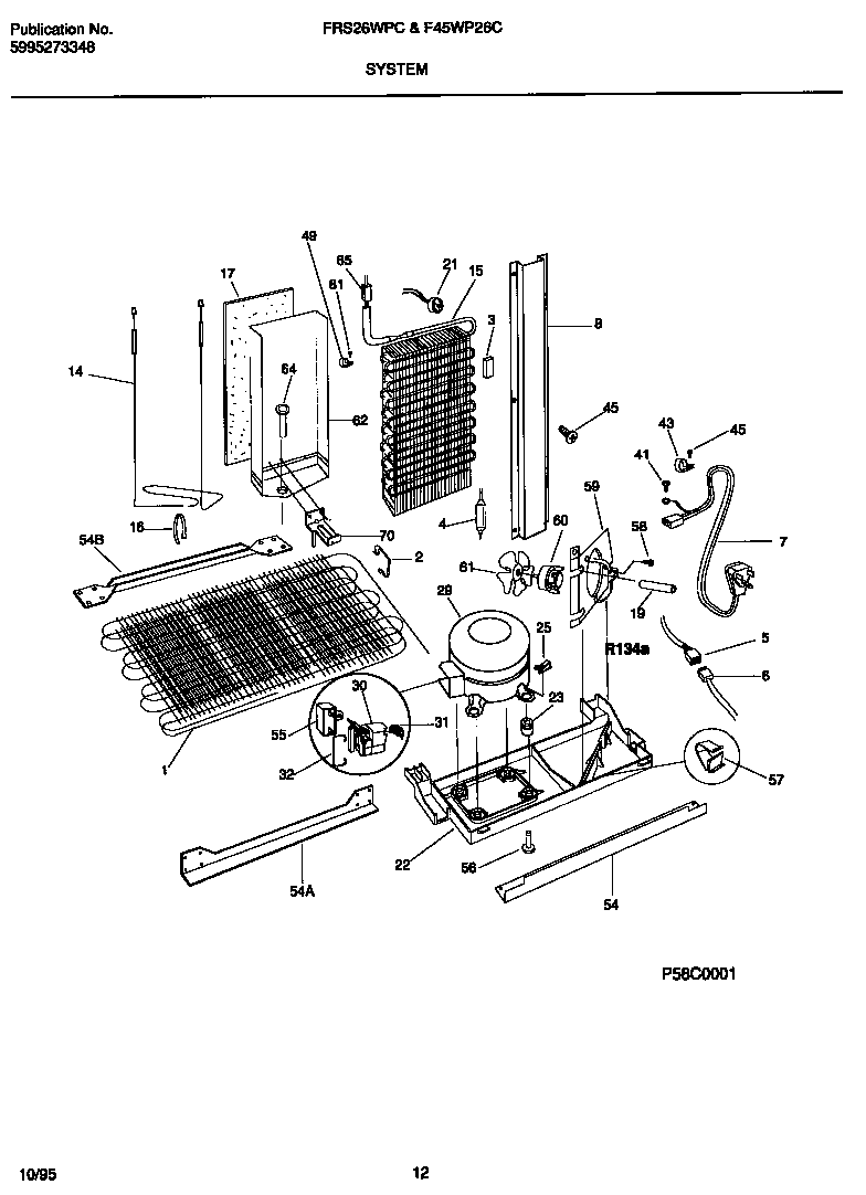 Frigidaire F45WP26CD2 system diagram
