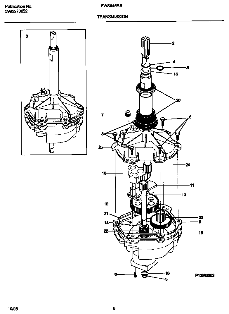 Frigidaire FWS645RBS2 transmission diagram